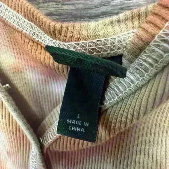 Wild Fable Tie Dye Womens Scoop Neck Sleeveless Bodysuit Size Large - Picture 4 of 4